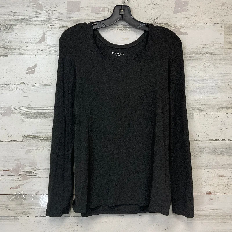 Casual Trends Top Long Sleeve By Eileen Fisher In Grey, Size: M