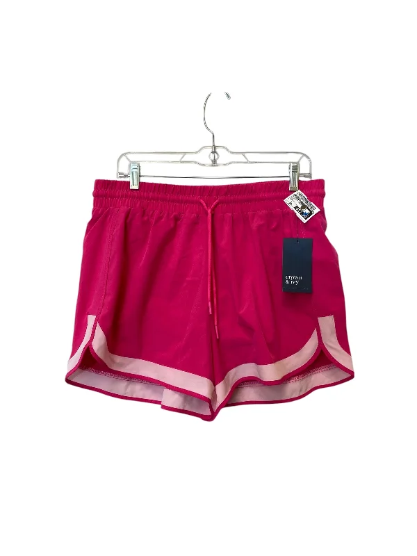 Sporty Accessories Athletic Shorts By Crown And Ivy In Pink, Size: L