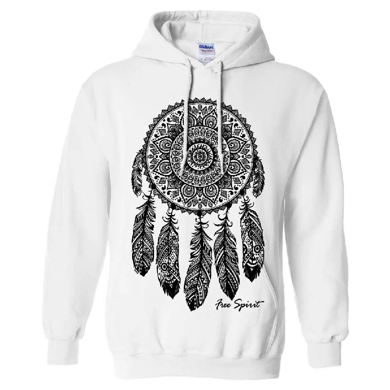 Cool Hoodies Native American Dreamcatcher Free Spirit Black Sweatshirt Hoodie