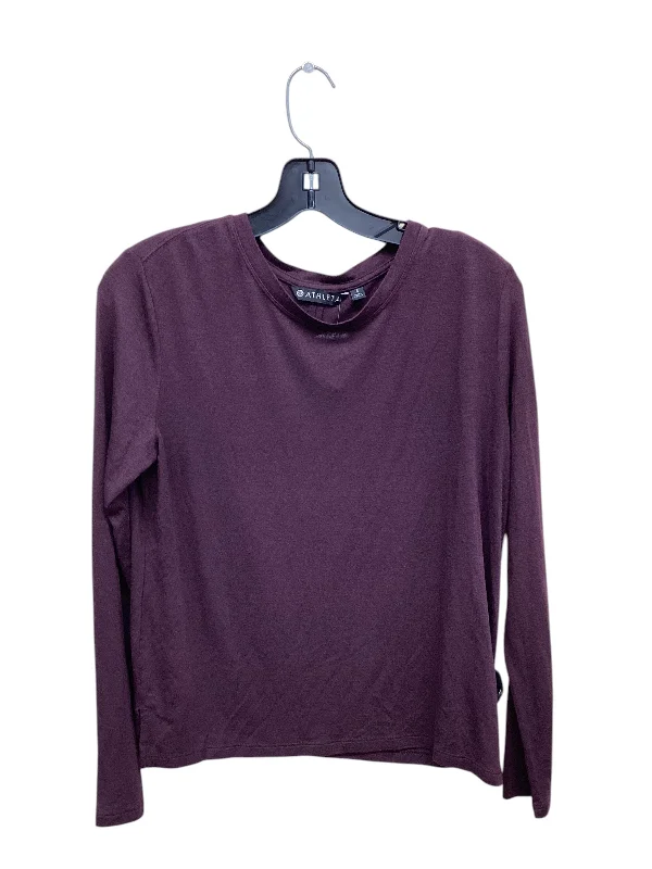 Comfy Shirts Top Long Sleeve By Athleta In Purple, Size: S