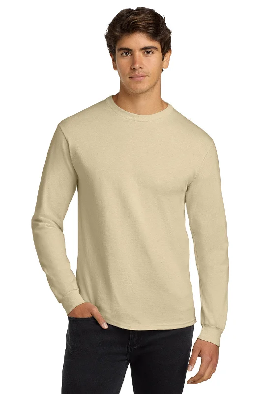 Smart Accessories Gildan Mens Ultra Long Sleeve Crewneck T-Shirt - Sand