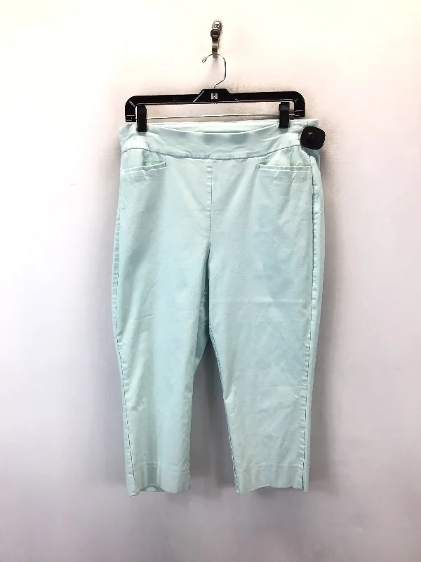 Casual Blazers Pants Cropped By Chicos In Blue, Size: 2