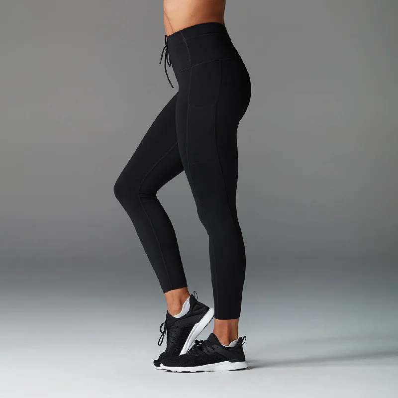 Sporty Sweatshirts 7/8 Tie Waist Pocket Leggings *