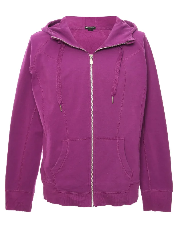 Casual Polos Purple Champion Hooded Track Top - L