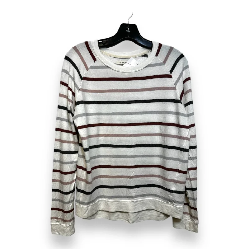 Classic Pieces Top Long Sleeve Basic By Thread And Supply In Striped Pattern, Size: S