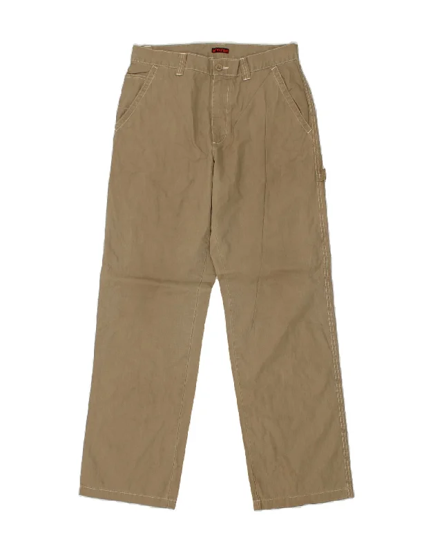 Relaxed Shirts PLAYLIFE Mens Straight Cargo Trousers Large W34 L33  Beige Cotton