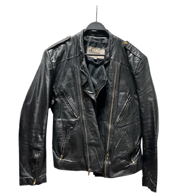 Comfortable Wardrobe Wilson/Leather Jkt/48/Leather/BLK/moto w zip pocket