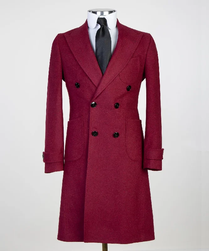 Workwear Jackets Double-Breasted Red Coat