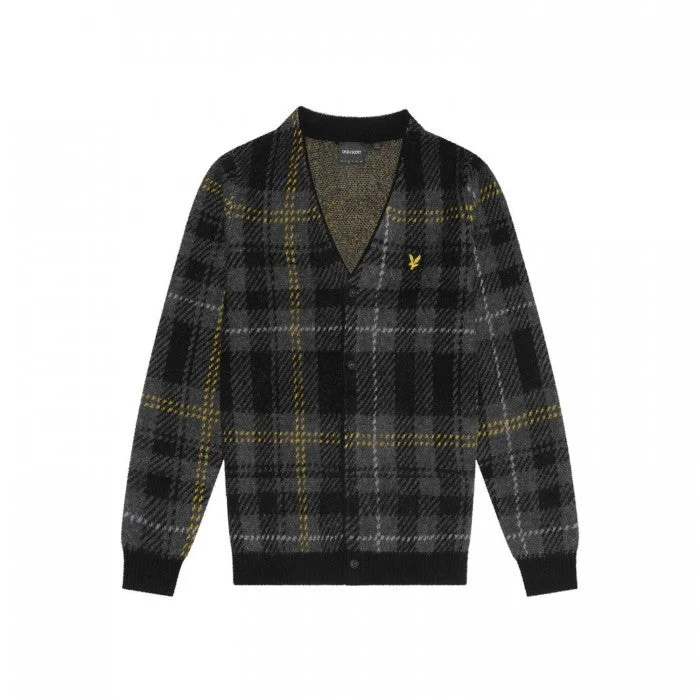 Quilted Jackets Lyle & Scott Mens Tartan Brushed Cardigan