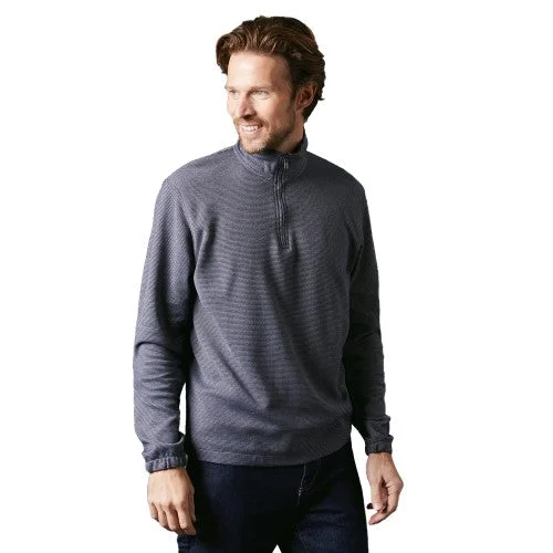 Wool Suits Maine Mens Birdseye Funnel Neck Sweatshirt