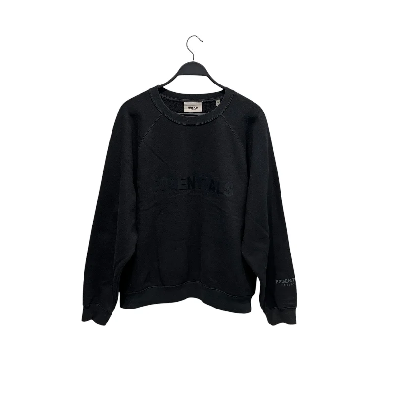 Relaxed Jeans ESSENTIALS/Sweater/M/Cotton/BLK/black silicone front logo