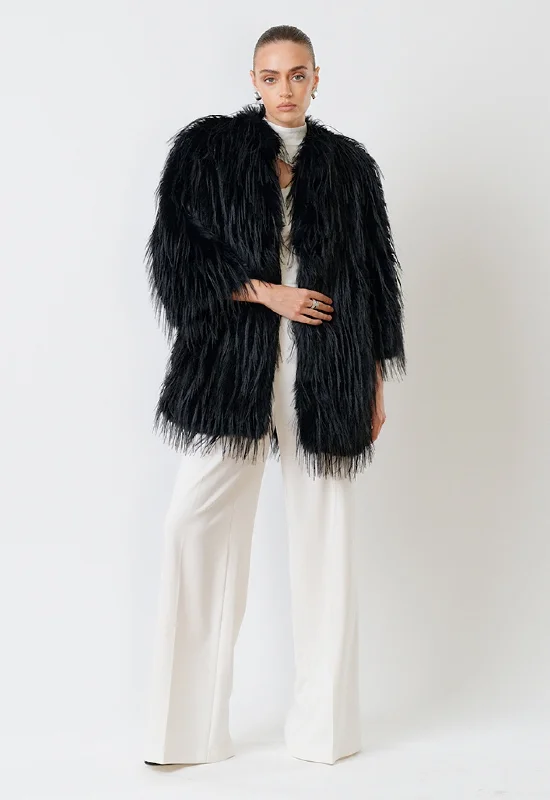 Relaxed Jeans ROCHELLE Faux Fur Coat