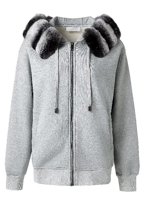 Functional Shirts LINDA Grey Rex Rabbit Hoodie