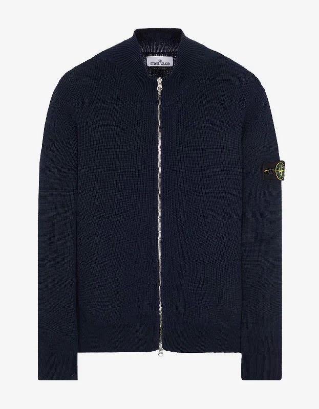 Boho Menswear Stone Island Blue Zip Cardigan