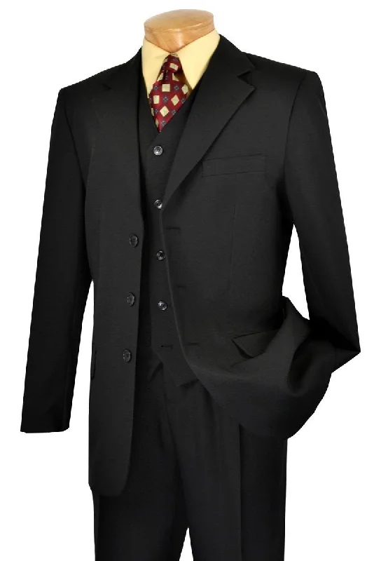 Relaxed Shirts Vinci Men Suit V-3PP-Black