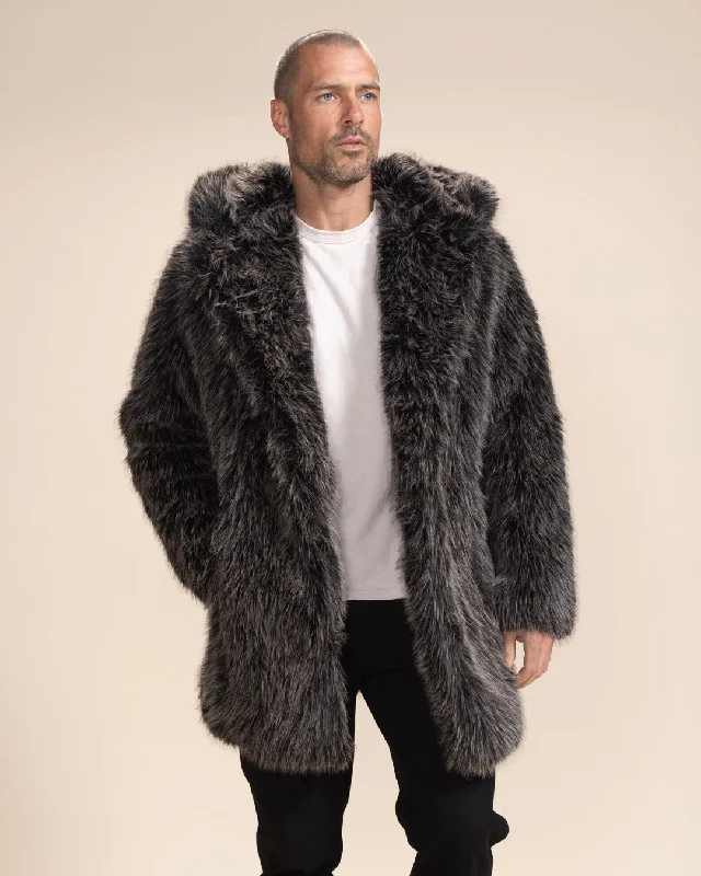 Practical Outfits Hooded Men's Faux Fur Coat | Mackenzie River Wolf