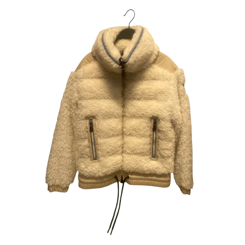 Sporty Sweatshirts MONCLER/Jacket/M/Wool/WHT/Grenoble Down Teddy Fleece