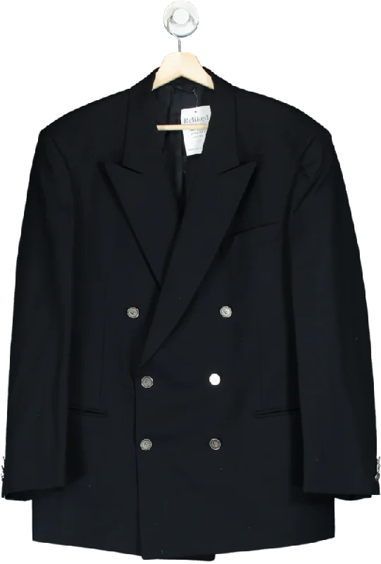 Comfort Tops Nino Cerruti Navy Wool Double-Breasted Blazer