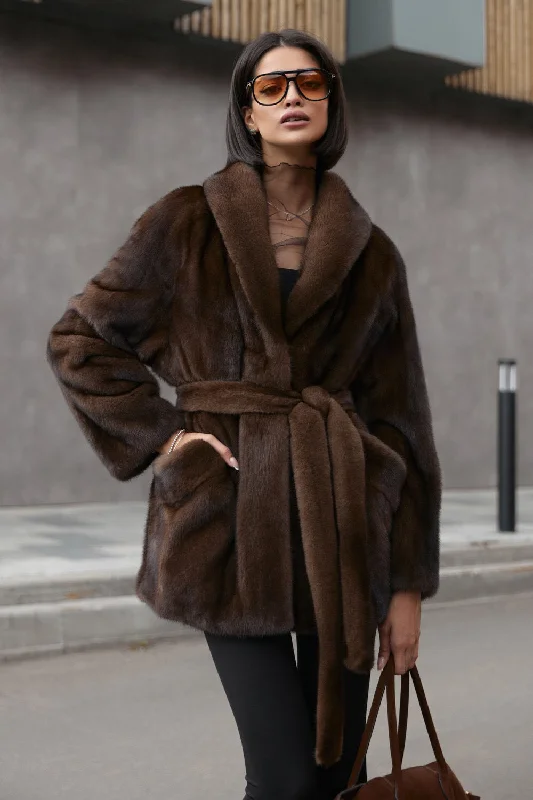 Minimalist Jackets DENIA Fur Coat