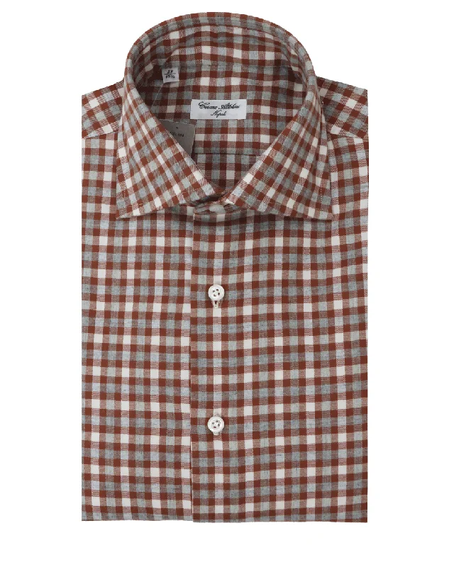 Sportswear Styles Rust Box Check Sportshirt