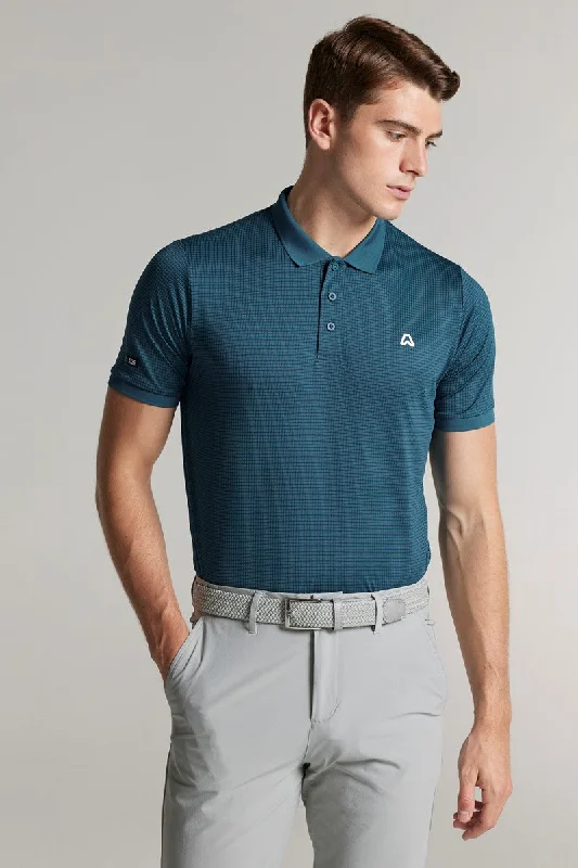 Denim Shirts Delta Textured Polo - Tee Time Teal