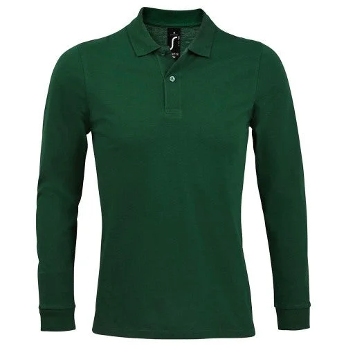 Relaxed Footwear SOLS Mens Perfect Long Sleeve Piqu Polo Shirt