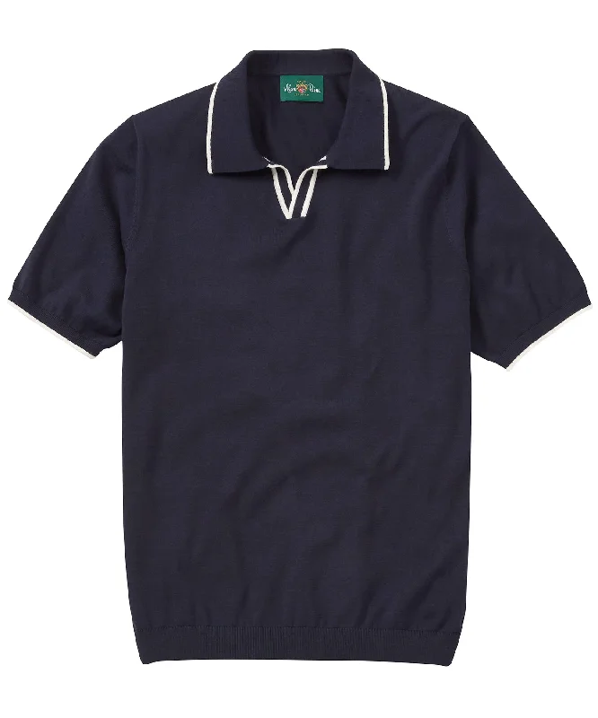 Button-down Shirts Tipped Open Placket Polo Shirt