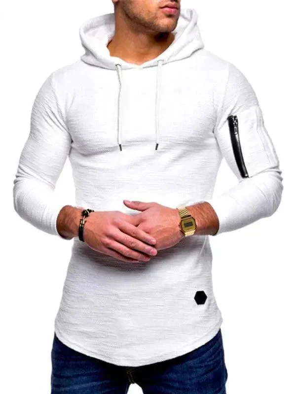 Casual Looks Hooded Men Casual T-Shirt Solid