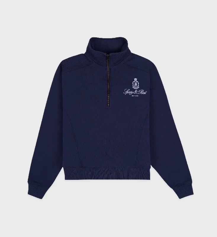 Winter Fashion Vendome Quarter Zip - Navy/White