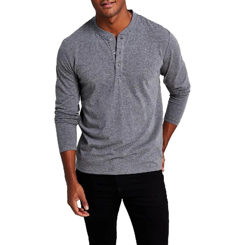 Classic Pieces And Now This Mens Classic Fit Long Sleeve Henley Shirt