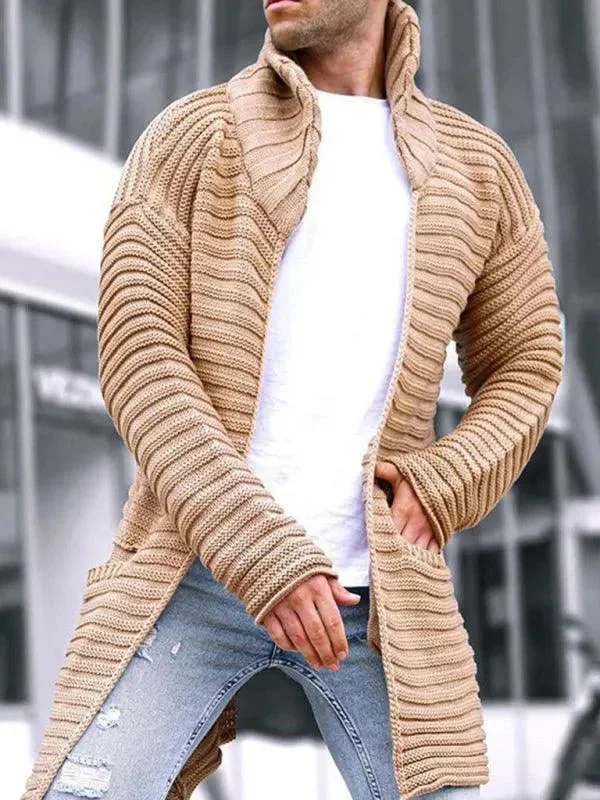 Everyday Jackets Long Turtleneck Men Cardigan Sweater