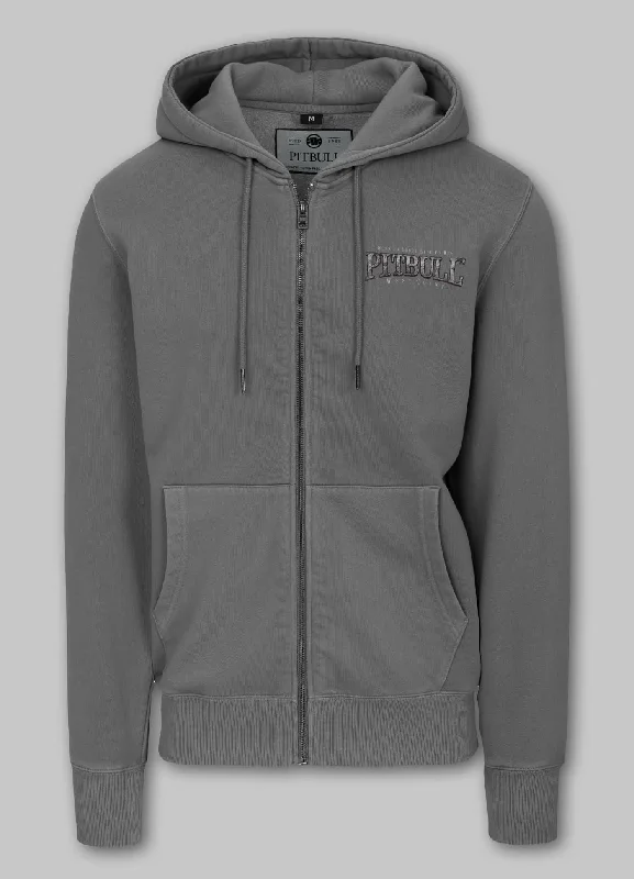 Comfortable Wardrobe Men's Zip-up hoodie Washed ACE OF SPADES - Gray