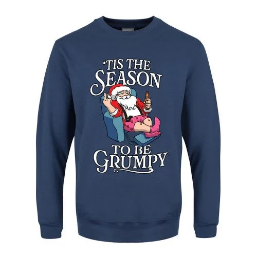 Sporty Hoodies Grindstore Mens ´Tis The Season To Be Grumpy Christmas Jumper