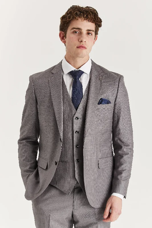 Warm Outerwear Edward Grey Men's Three Piece Suit