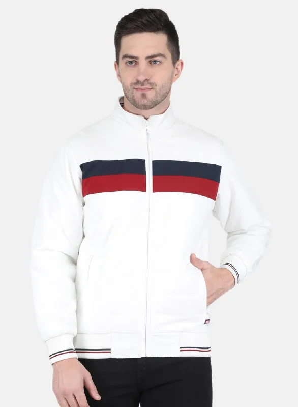 Street Shorts Men White Solid Sweatshirt