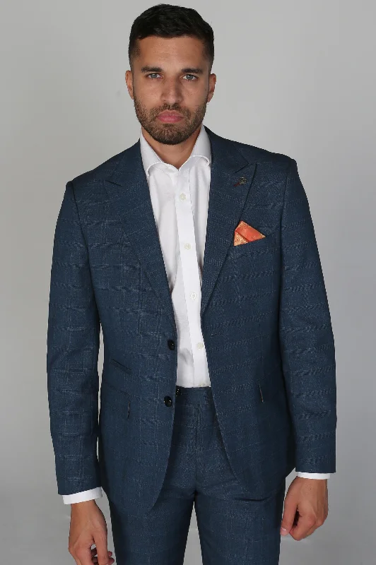 Bold Shirts Viceroy - Men's Navy Check Blazer