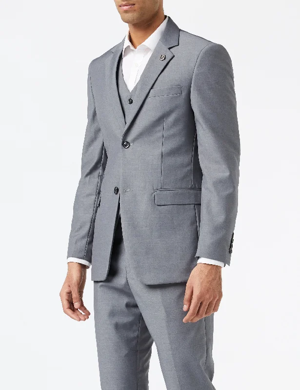 Casual Trends JROSS - GREY FORMAL JACKET & WAISTCOAT