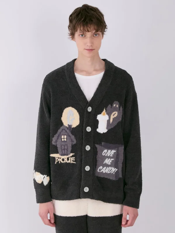 Relaxed Jeans Baby Moco Halloween-Themed Button-Up Cardigan