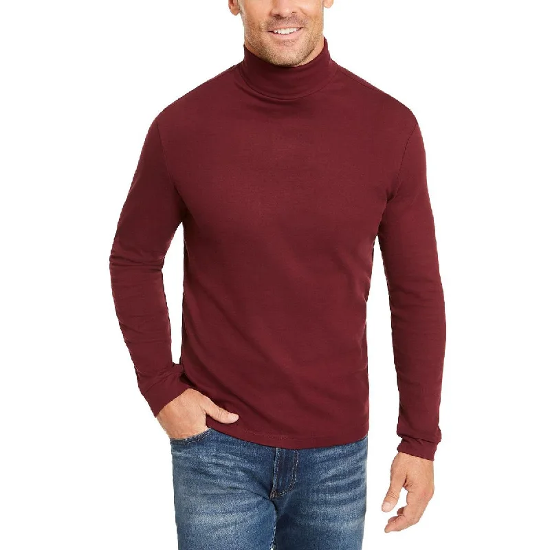 Casual Polos Club Room Mens Stretch Cotton Turtleneck Shirt