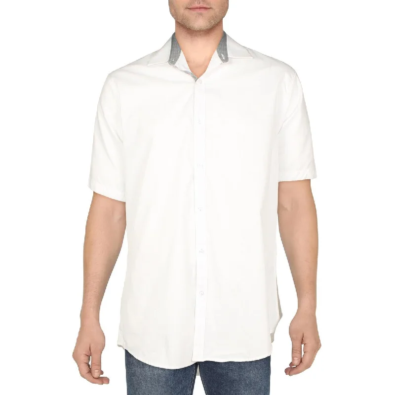 Relaxed Jeans Galaxy Mens Collared Short Sleeve Button-Down Shirt