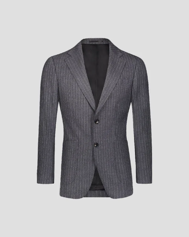 Stylish Boots SG Single Breasted Blazer – Charcoal Pinstripe