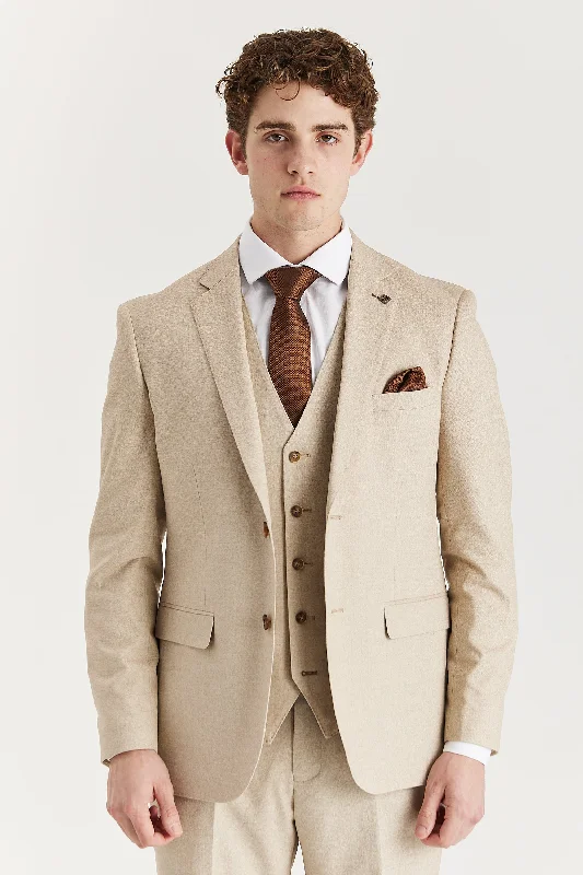 Classic Suits Belmont Beige Men's Three Piece Suit