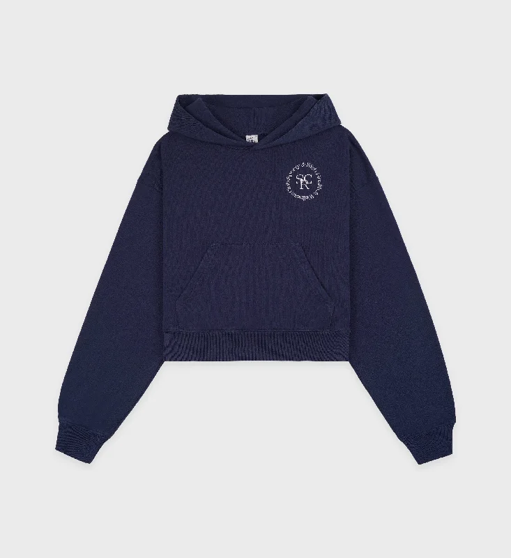 Functional Shirts SRHWC Cropped Hoodie - Navy/White