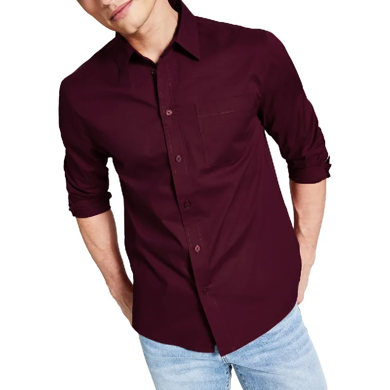 Trendy Jackets And Now This Mens Poplin Collared Button-Down Shirt