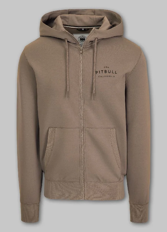 Practical Jeans Men's Zip-up hoodie SAMPSON - Light brown