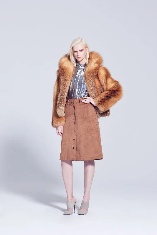 Comfort Tops Aspen Red Fox Fur Jacket