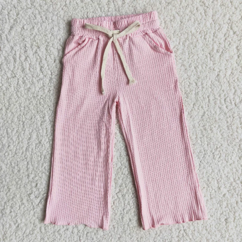 Relaxed Denim cotton fabric  light pink  long pants