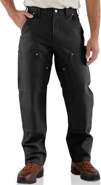 Casual Fashion Men's Loose-Fit Firm Duck Double-Front Work Pants - Black