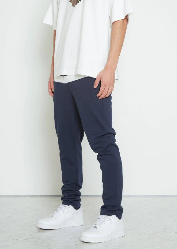 Suede Jackets Men's Stripe Sweatpants in Navy