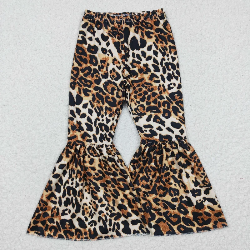 Jogging Suits P0042 Girls leopard print milk silk trousers